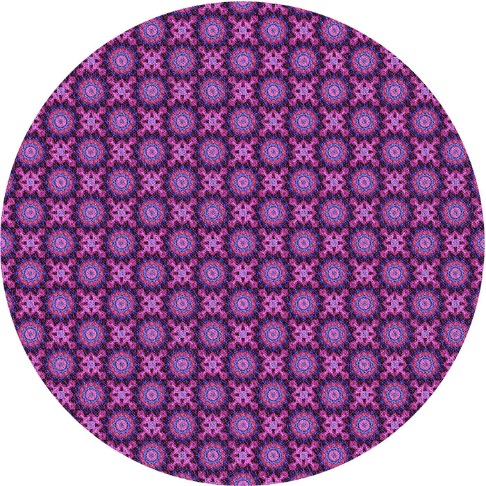 Square Patterned Dark Magenta Purple Rug, pat1766pur