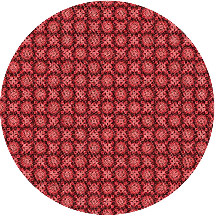 Square Patterned Red Rug, pat1766rd