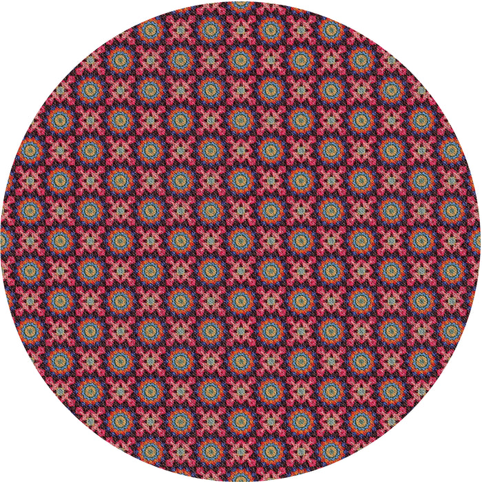 Sideview of Patterned Rose Purple Novelty Rug, pat1766
