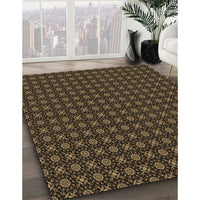 Patterned Midnight Gray Rug, pat1767brn