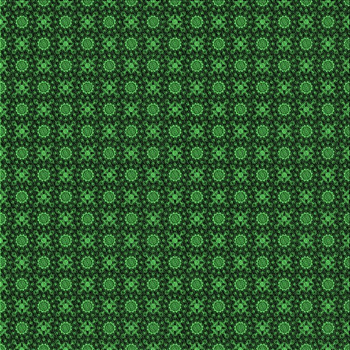 Round Patterned Dark Forest Green Rug, pat1767grn