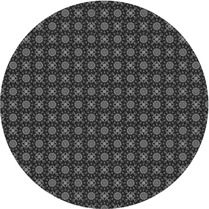 Square Machine Washable Transitional Smokey Gray Rug in a Living Room, wshpat1767gry