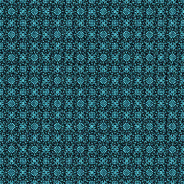 Round Patterned Deep Teal Green Rug, pat1767lblu