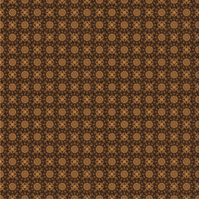 Round Patterned Black Brown Rug, pat1767org