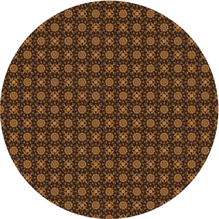 Square Patterned Black Brown Rug, pat1767org