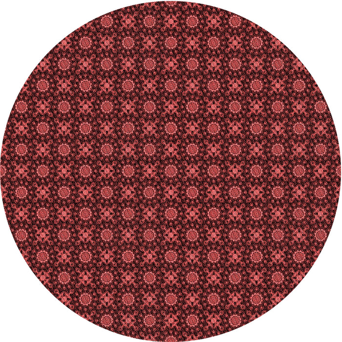 Square Patterned Maroon Red Rug, pat1767rd
