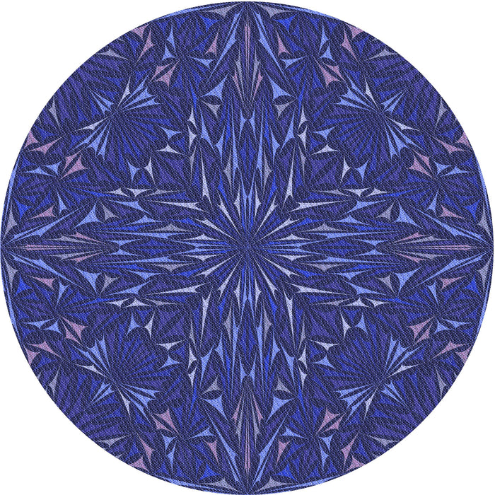 Square Patterned Denim Dark Blue Rug, pat1768blu