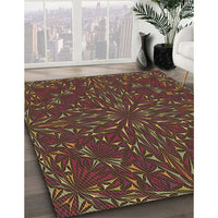 Patterned Sienna Brown Rug, pat1768brn