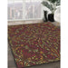 Patterned Sienna Brown Rug in Family Room, pat1768brn