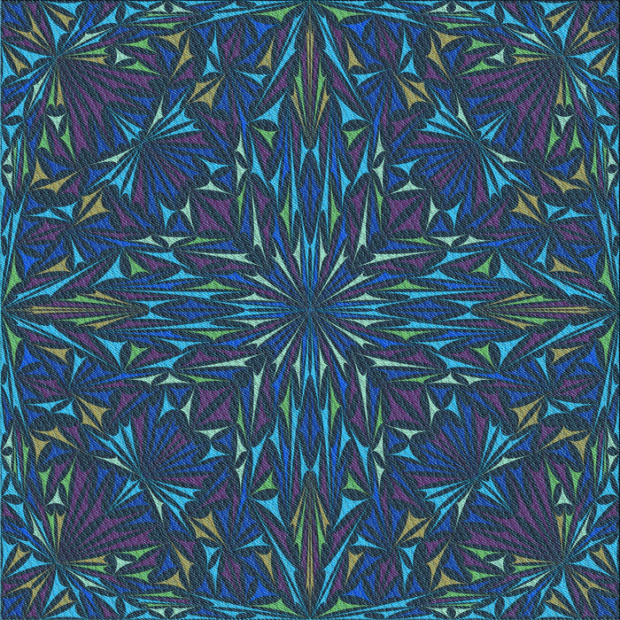 Round Patterned Blue Ivy Blue Rug, pat1768lblu