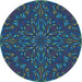 Square Patterned Blue Ivy Blue Rug, pat1768lblu