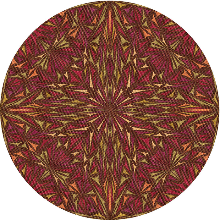 Square Patterned Red Rug, pat1768org