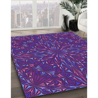 Patterned Bright Purple Rug, pat1768pur