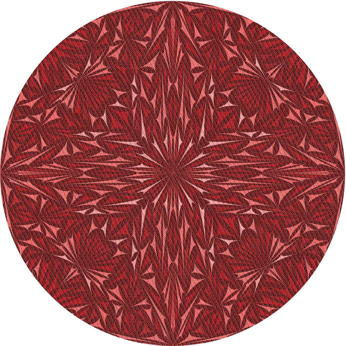 Square Patterned Red Rug, pat1768rd