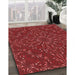 Patterned Red Rug in Family Room, pat1768rd