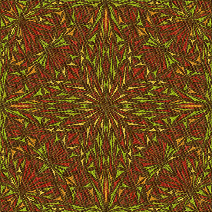 Round Patterned Saffron Red Rug, pat1768yw