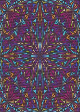 Patterned Dark Purple Novelty Rug, pat1768