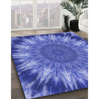 Patterned Sky Blue Rug, pat1769blu