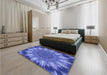 Patterned Sky Blue Rug in a Bedroom, pat1769blu