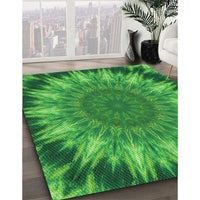 Patterned Green Rug, pat1769grn