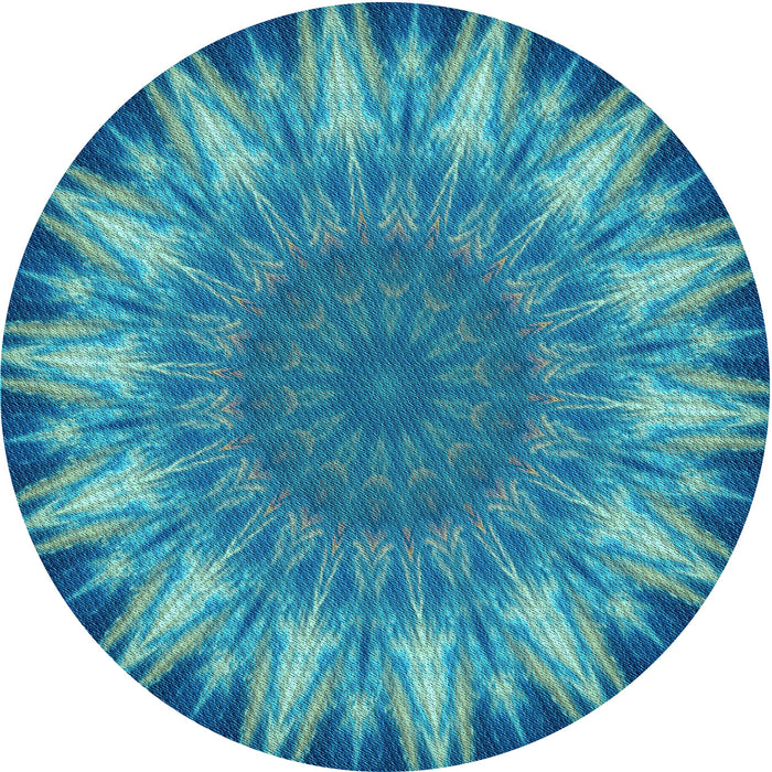 Square Patterned Blue Rug, pat1769lblu