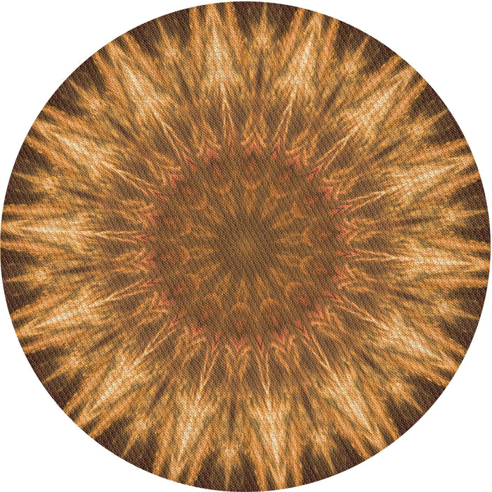 Square Patterned Saddle Brown Rug, pat1769org