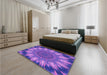 Patterned Purple Rug in a Bedroom, pat1769pur