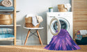 Machine Washable Transitional ly Purple Rug in a Washing Machine, wshpat1769pur