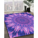 Machine Washable Transitional ly Purple Rug in a Family Room, wshpat1769pur