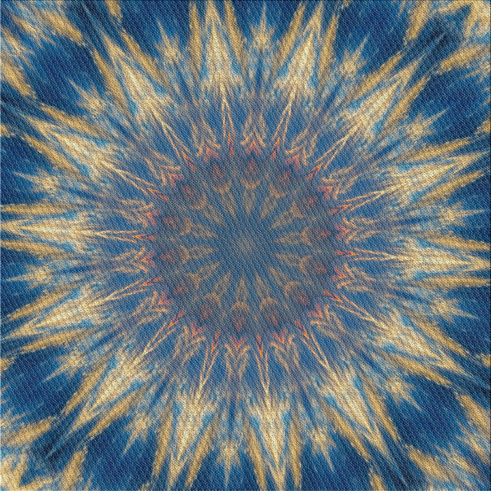 Square Patterned Blue Novelty Rug, pat1769