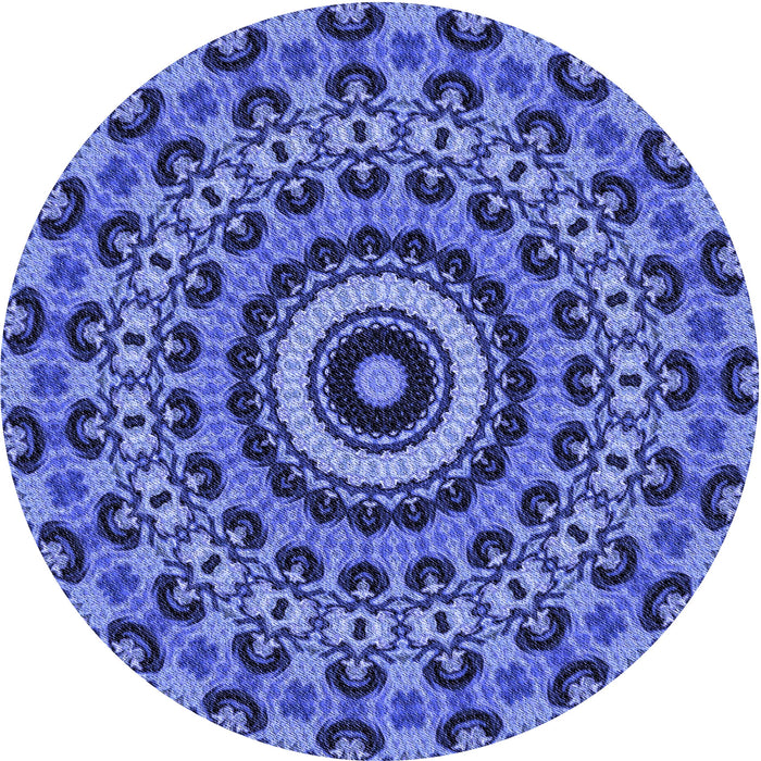 Square Patterned Sky Blue Rug, pat177blu