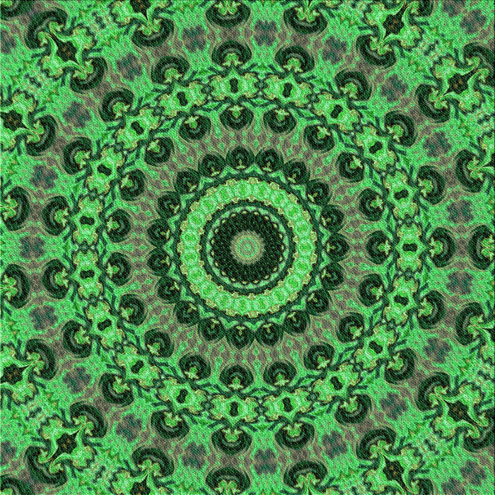 Round Patterned Dark Forest Green Rug, pat177grn