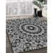 Machine Washable Transitional Dark Gray Rug in a Family Room, wshpat177gry