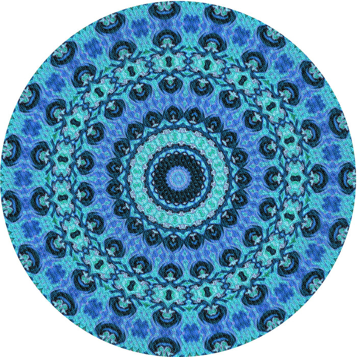 Square Machine Washable Transitional Blueberry Blue Rug in a Living Room, wshpat177lblu