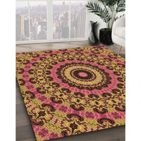 Patterned Orange Rug, pat177org