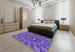 Patterned Amethyst Purple Rug in a Bedroom, pat177pur