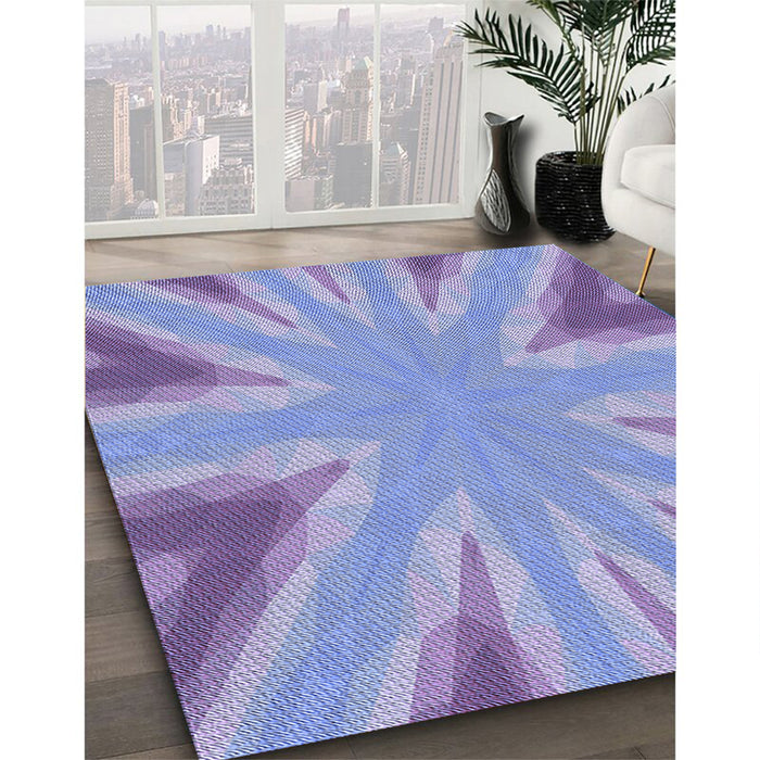 Machine Washable Transitional Sky Blue Rug in a Family Room, wshpat1770blu