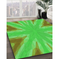 Patterned Neon Green Rug, pat1770grn