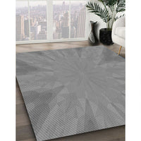 Patterned Dark Gray Rug, pat1770gry