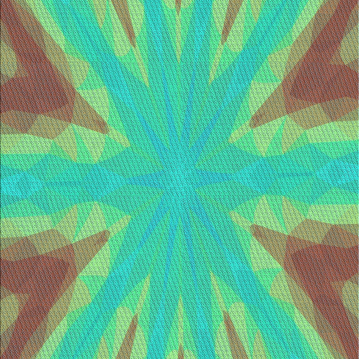 Patterned Green Rug, pat1770lblu