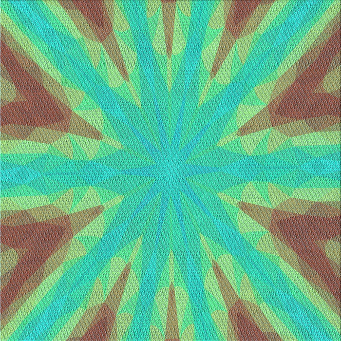 Round Patterned Green Rug, pat1770lblu