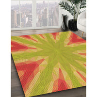 Patterned Orange Rug, pat1770org