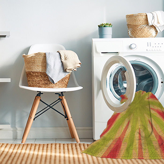 Machine Washable Transitional Orange Rug in a Washing Machine, wshpat1770org