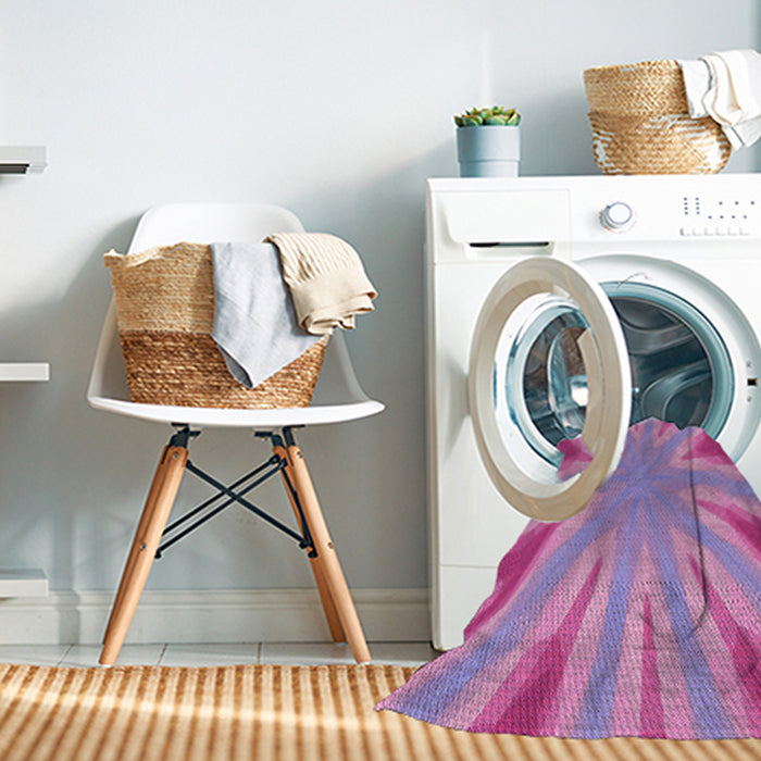 Machine Washable Transitional Neon Pink Rug in a Washing Machine, wshpat1770pur