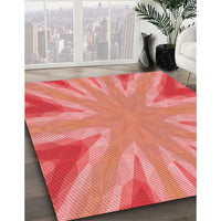 Patterned Orange Rug, pat1770rd