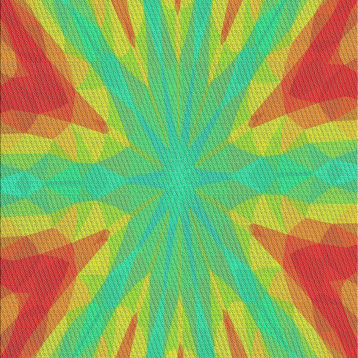 Patterned Green Modern Rug, pat1770