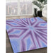 Machine Washable Transitional Jeans Blue Rug in a Family Room, wshpat1771blu