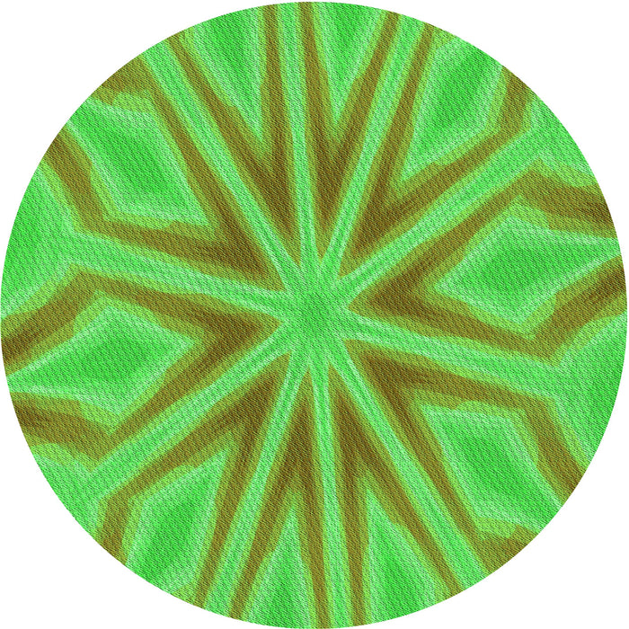 Square Patterned Neon Green Rug, pat1771grn