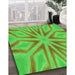 Machine Washable Transitional Neon Green Rug in a Family Room, wshpat1771grn