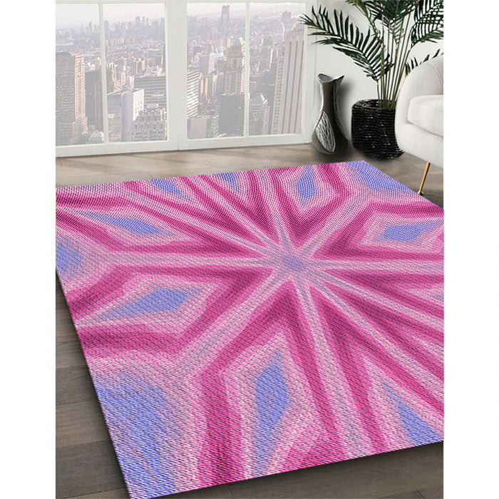 Patterned Violet Purple Rug in Family Room, pat1771pur